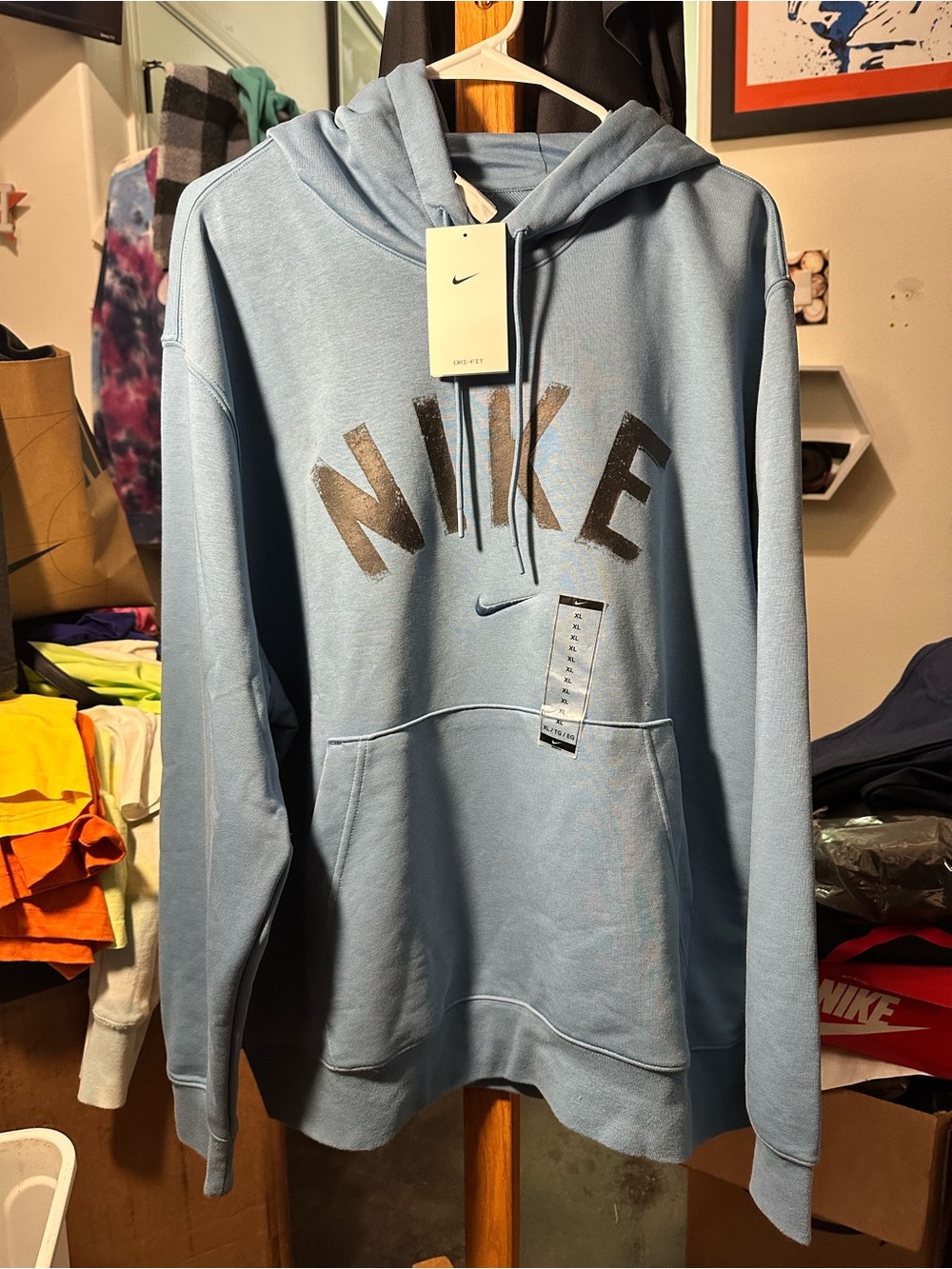 Nike Dri-FIT Pullover Hoodie Light Blue Men's
